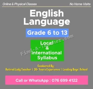 English Language - Local and International Syllabus