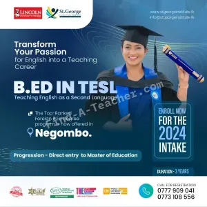 B.Ed in TESL (Teaching English As a Second Language)