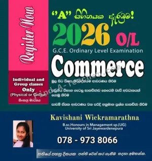 O/L Commerce - Sinhala medium classes