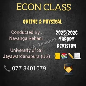 Teacher For A/L students - Econ, Sinhala