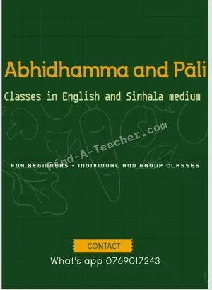 Abhidhamma and Pali class