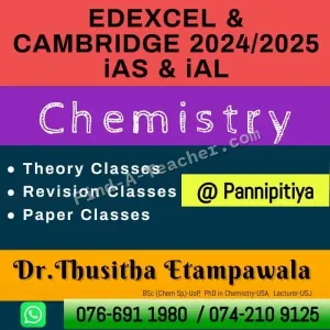 Edexcel and Cambridge iAS and iAL Chemistry Classes