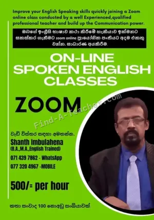 Spoken English classes for adults and children-English for students from grades 6 to 13 (G.English)