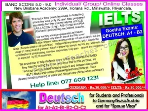German (Deutsch) / IELTS Classes - Online - Individual - Group Classes