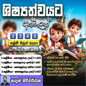 Scholarship Exam classes Grades 2, 3, 4, 5