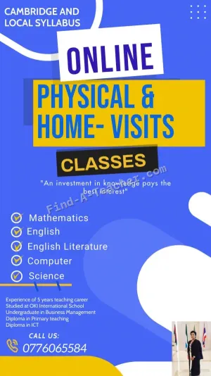 Grade 1 - 7 English Medium Classes - Cambridge and Local Syllabus