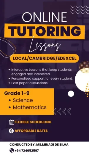 Online classes - Science and Mathematics (Local / Cambridge / Edexcel)