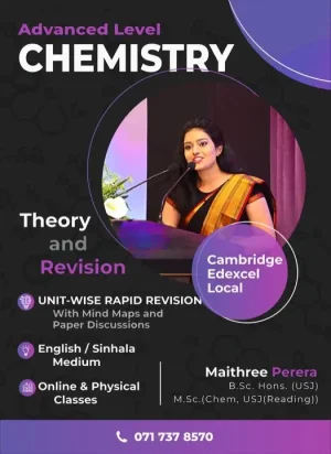 A/L Advanced Level Chemistry - Edexcel, Cambridge, Local