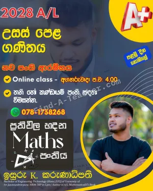 A/L Mathematics - Online or Physical Classes