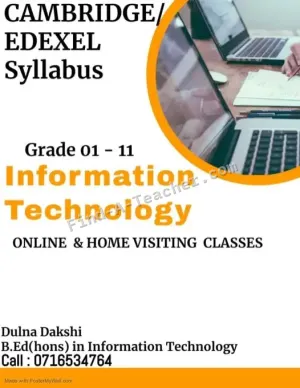 Cambridge / Edexcel Syllabus - Information Technology