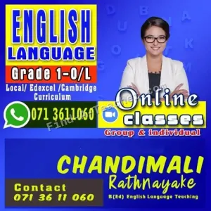 English Language Grade 1 - O/L [Online Classes]