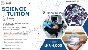 London Exams O/L and A/L Biology, Chemistry, Human Biology