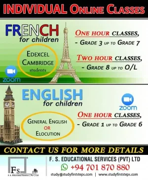 First Steps - English, Elocution, Edexcel English ( Spoken & Written ) & French Classes