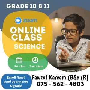 Online Science Classes Grade 9, 10, 11 - English Medium