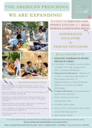 Vacancies - Experienced Educators / Trainee Educators
