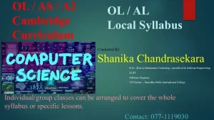 O/L AS A2 Cambridge Syllabus Computer Science, Local O/L A/L ICT