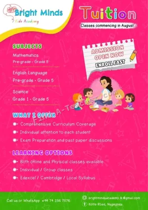 Mathematics, English, Science Tuition