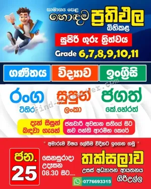 Mathematics, English, Science Grade 6-11