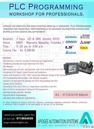 PLC Programming Practical Course - Horana