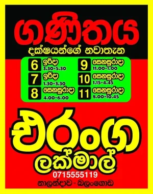 Mathematics Grade 6-11 - Eranga Lakmal