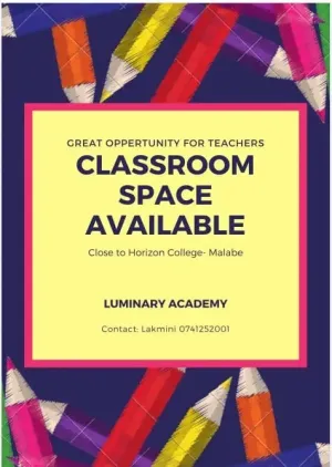 Classroom Space Available - Malabe