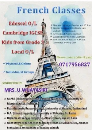 French Edexcel / GCE O/L & A/L / Cambridge / Grade 3-13