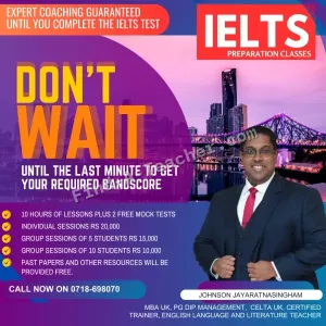 IELTS Preparation Classes with Expert Coaching - do not Wait!