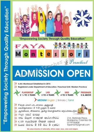 Montessori Admission Open