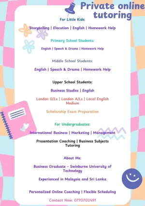 Business Studies and English classes London / Local Syllabuses