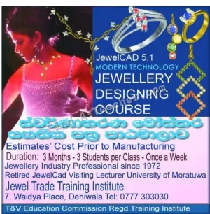 Jewel CAD jewelry designing course