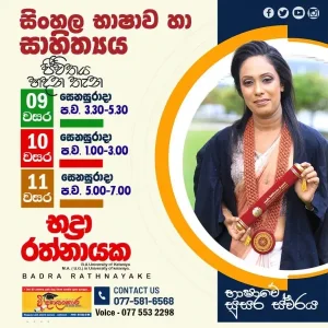 Sinhala Language and Literature - Grade 9, 10, 11, O/L