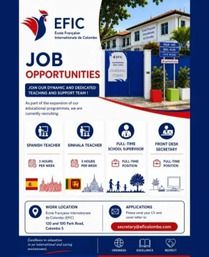 Vacancies at French International School of Colombo (EFIC)