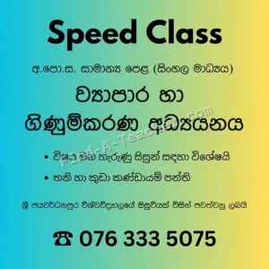 O/L Commerce - Sinhala medium Classes