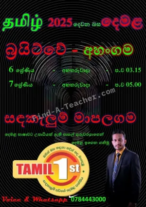 Tamil Second Language Classes