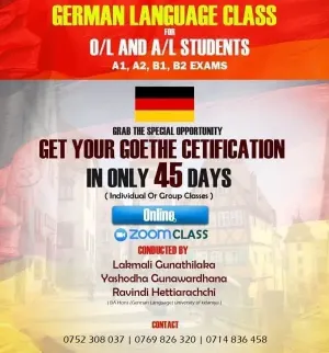 German Language Classes - O/L, A/L, A1, A2, B1, B2 exams