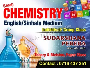 A/L Chemistry Local English and Sinhala medium