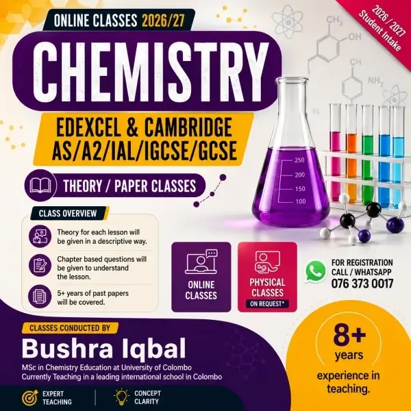 Chemistry / Physics / Science Classes - Local, Edexcel